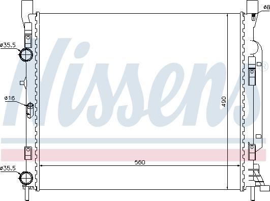 Nissens 698545 - Радіатор, охолодження двигуна autozip.com.ua