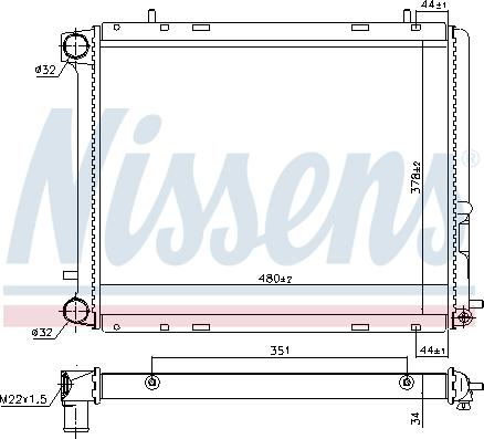 Nissens 698141 - Радіатор, охолодження двигуна autozip.com.ua