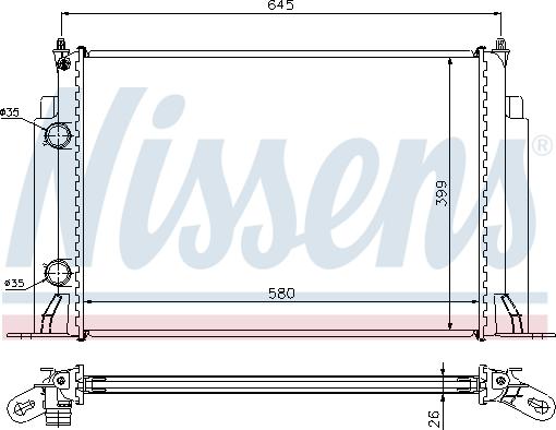NISSENS 693518 - Радіатор, охолодження двигуна autozip.com.ua