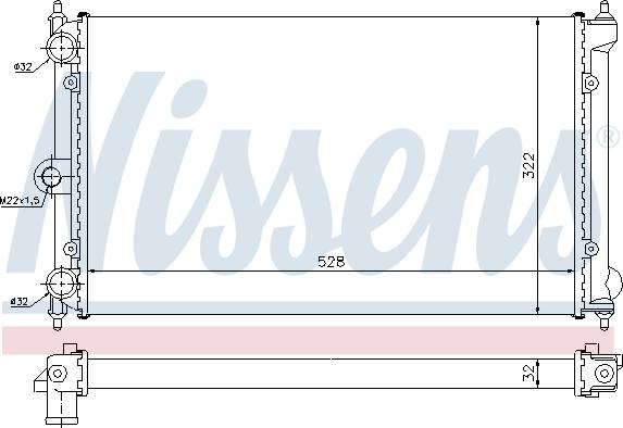 Nissens 693063 - Радіатор, охолодження двигуна autozip.com.ua