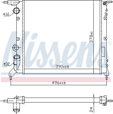 Nissens 693701 - Радіатор, охолодження двигуна autozip.com.ua