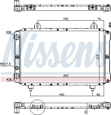 Nissens 693726 - Радіатор, охолодження двигуна autozip.com.ua