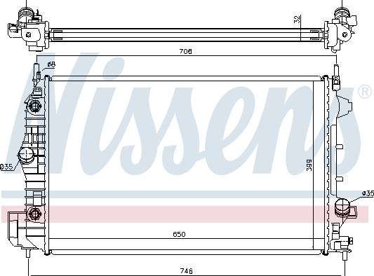 Nissens 692966 - Радіатор, охолодження двигуна autozip.com.ua