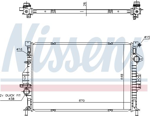 Nissens 69249 - Радіатор, охолодження двигуна autozip.com.ua