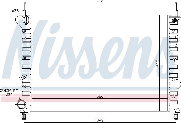 Nissens 692051 - Радіатор, охолодження двигуна autozip.com.ua