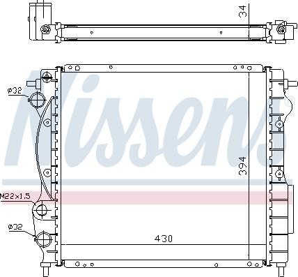 Nissens 697417 - Радіатор, охолодження двигуна autozip.com.ua