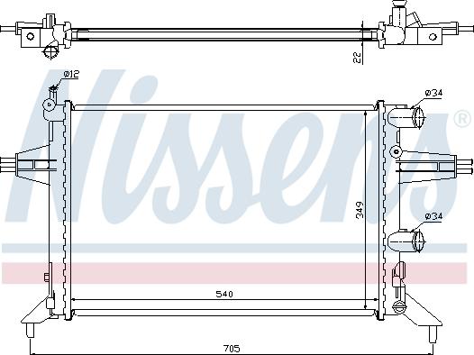 Nissens 697623 - Радіатор, охолодження двигуна autozip.com.ua