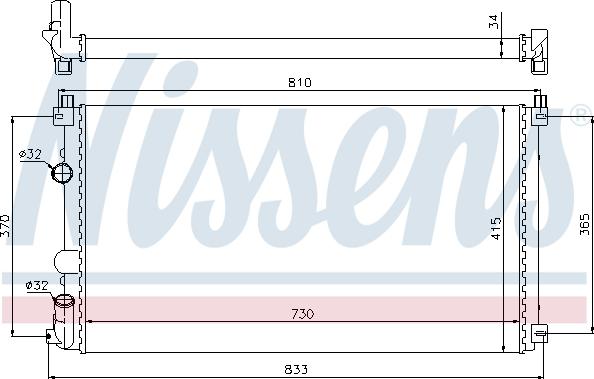 Nissens 697151 - Радіатор, охолодження двигуна autozip.com.ua