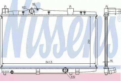 Nissens 64655 - Радіатор, охолодження двигуна autozip.com.ua