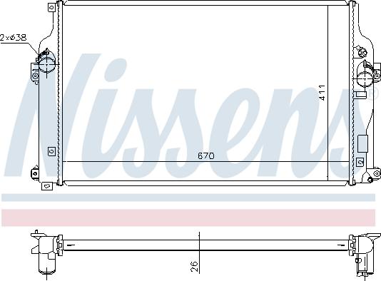 Nissens 646864 - Радіатор, охолодження двигуна autozip.com.ua