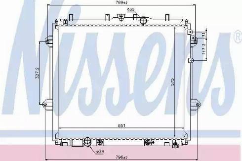 Nissens 646825 - Радіатор, охолодження двигуна autozip.com.ua