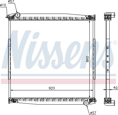 Nissens 640690 - Радіатор, охолодження двигуна autozip.com.ua