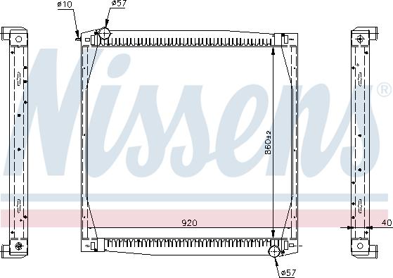 Nissens 64069A - Радіатор, охолодження двигуна autozip.com.ua