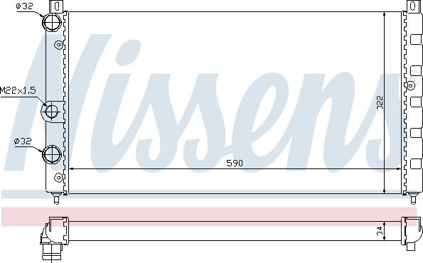 NISSENS 699537 - Радіатор, охолодження двигуна autozip.com.ua