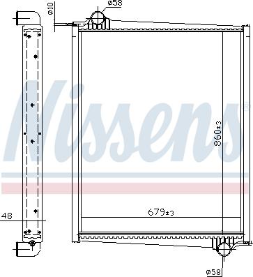 Nissens 64068A - Радіатор, охолодження двигуна autozip.com.ua