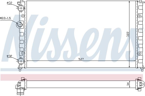 Nissens 64006 - Радіатор, охолодження двигуна autozip.com.ua