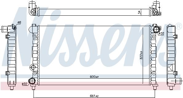 Nissens 691052 - Радіатор, охолодження двигуна autozip.com.ua