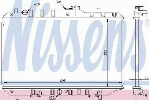 Nissens 64193 - Радіатор, охолодження двигуна autozip.com.ua