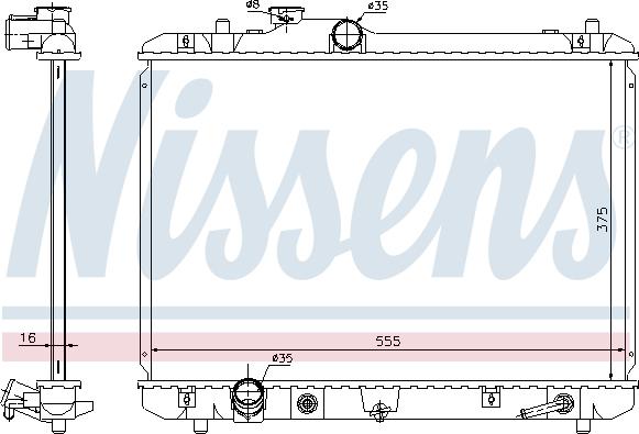Nissens 641755 - Радіатор системи охолодження autozip.com.ua