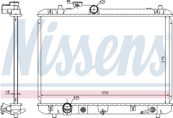 Nissens 641755 - Радіатор, охолодження двигуна autozip.com.ua