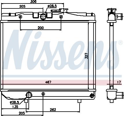 Nissens 64880 - Радіатор, охолодження двигуна autozip.com.ua