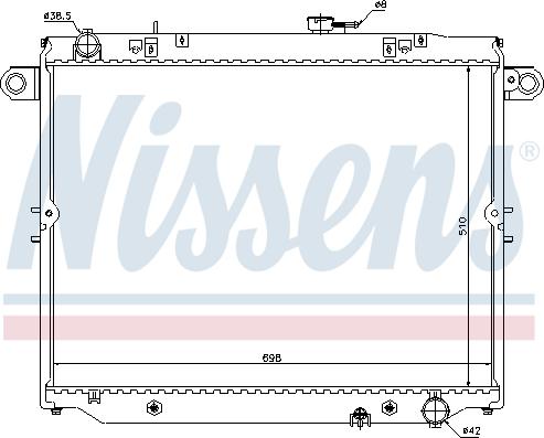 Nissens 64882 - Радиатор охлаждения Lexus LX 470 пр-во Nissens autozip.com.ua