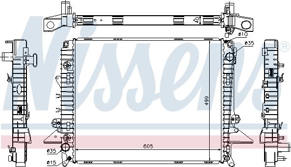 Nissens 64321A - Радіатор, охолодження двигуна autozip.com.ua