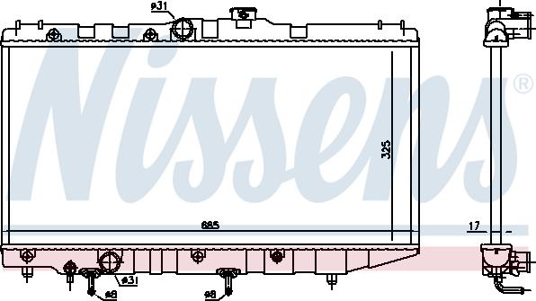 Nissens 647191 - Радіатор, охолодження двигуна autozip.com.ua