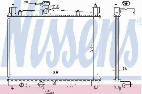 Nissens 64789 - Радіатор, охолодження двигуна autozip.com.ua