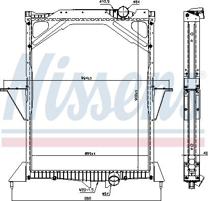 Nissens 65466A - Радіатор, охолодження двигуна autozip.com.ua