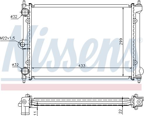 Nissens 696434 - Радіатор, охолодження двигуна autozip.com.ua