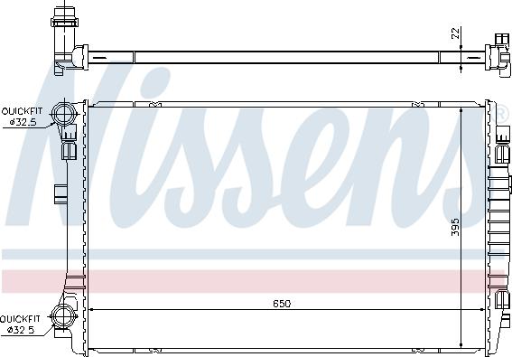NISSENS 65303 - Радіатор, охолодження двигуна autozip.com.ua