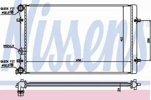 Nissens 65201A - Радіатор, охолодження двигуна autozip.com.ua