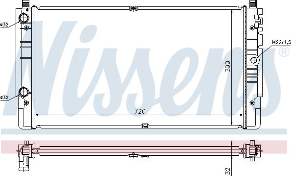 Nissens 65238A - Радіатор, охолодження двигуна autozip.com.ua