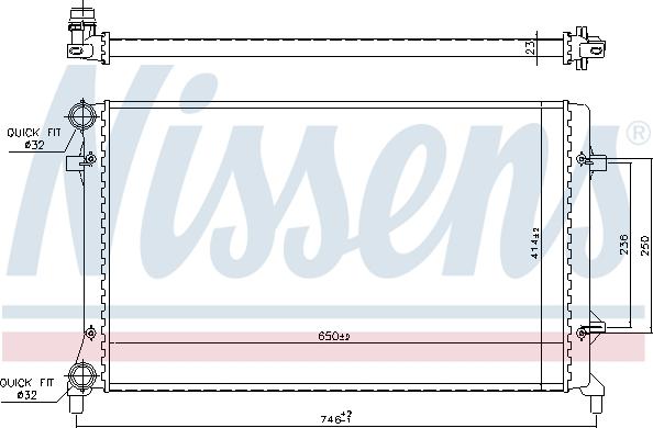 NISSENS 65277 - Радіатор, охолодження двигуна autozip.com.ua