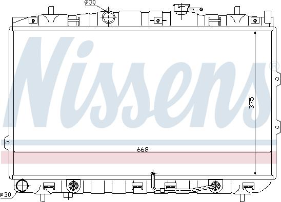 NISSENS 66649 - Радіатор, охолодження двигуна autozip.com.ua