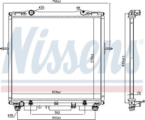 Nissens 66659 - Радіатор, охолодження двигуна autozip.com.ua