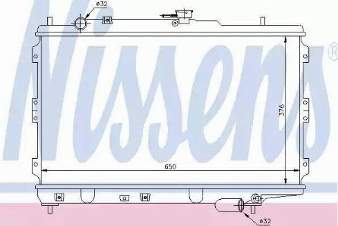 NISSENS 66602 - Радіатор, охолодження двигуна autozip.com.ua