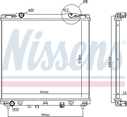 Nissens 666226 - Радіатор системи охолодження autozip.com.ua