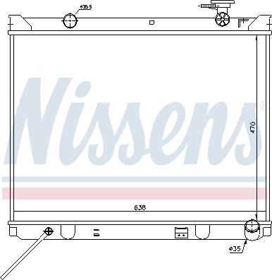 Nissens 66766 - Радіатор охолодження KIA SORENTO I BL 02- 2.5 CRDi вир-во Nissens autozip.com.ua