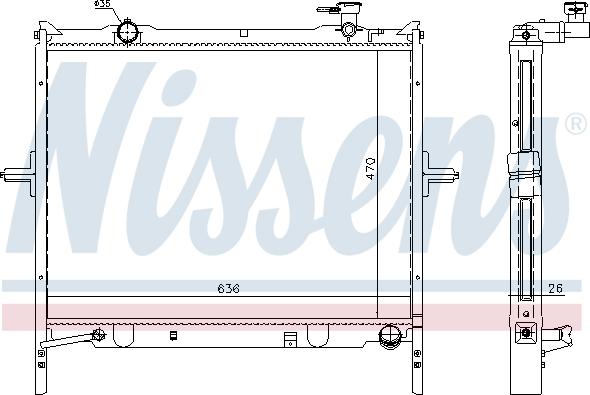 Nissens 66767 - Радіатор, охолодження двигуна autozip.com.ua