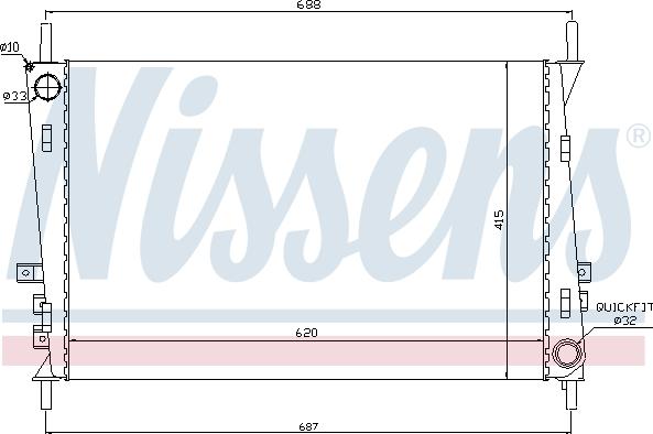 Nissens 692794 - Радіатор, охолодження двигуна autozip.com.ua