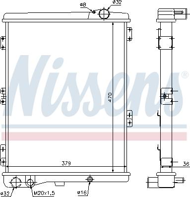 Nissens 693698 - Радіатор, охолодження двигуна autozip.com.ua