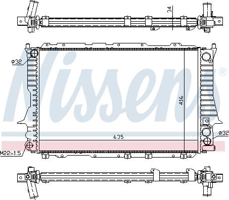 Nissens 60459 - Радіатор, охолодження двигуна autozip.com.ua