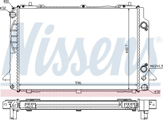 Nissens 60467A - Радіатор, охолодження двигуна autozip.com.ua