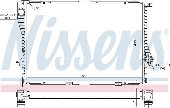 NISSENS 60648 - Радіатор, охолодження двигуна autozip.com.ua