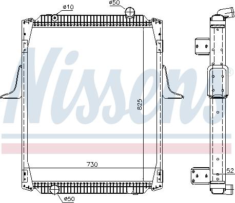 Nissens 606437 - Радіатор, охолодження двигуна autozip.com.ua