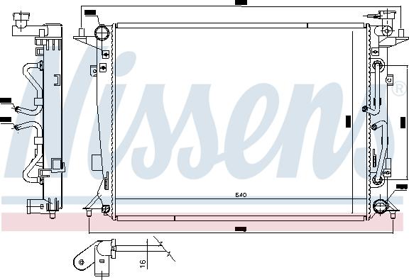 Nissens 606553 - Радіатор, охолодження двигуна autozip.com.ua