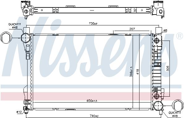 Nissens 606015 - Радіатор, охолодження двигуна autozip.com.ua