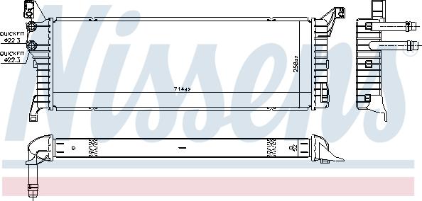 NISSENS 606087 - Радіатор, охолодження двигуна autozip.com.ua